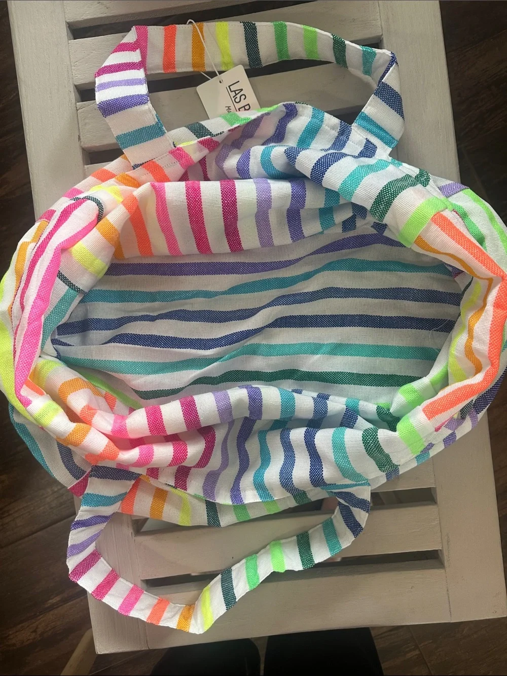 Las Bayadas Colorful Striped Tote - Picture 4 of 5